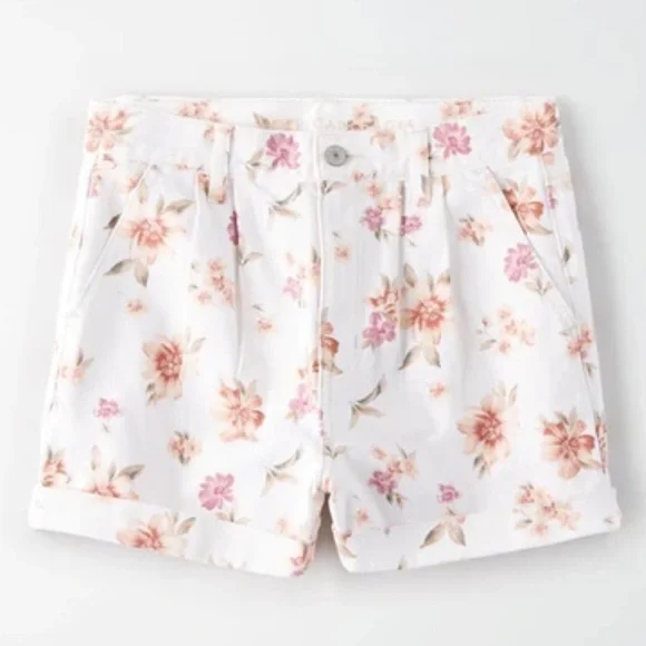 NWOT AEO 🦅 Floral Denim Mom Shorts - Picture 3 of 12